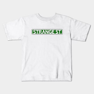 Strange St Street Sign Kids T-Shirt